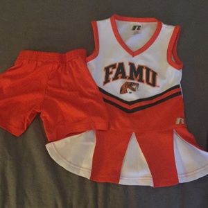 FAMU toddler cheerleading outfit